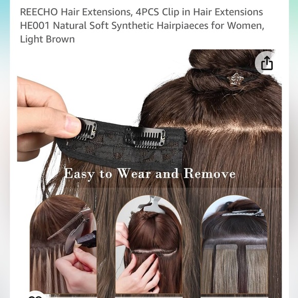 Light Brown Hair Extensions - Picture 6 of 6